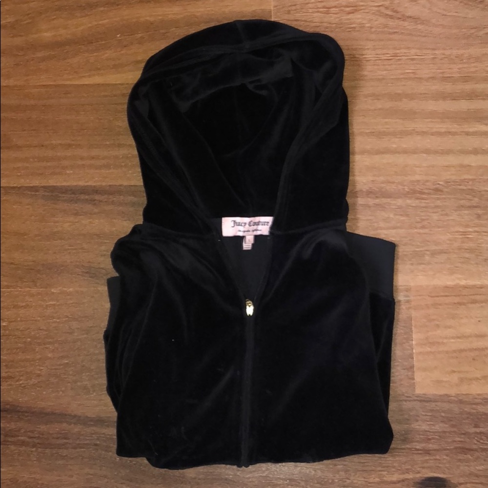 Black velour zip up